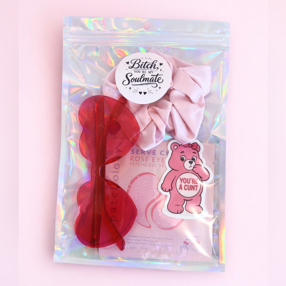 Galentine’s Day Gift Bag | Funny BFF Valentine Gift | Swear Bear, Offensive Gift